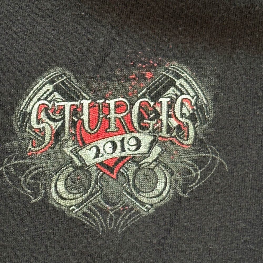Sturgis Motorcycle Rally 2019 Women Black Full Zip Hoodie XL Kavio 0362000 - Picture 3 of 10